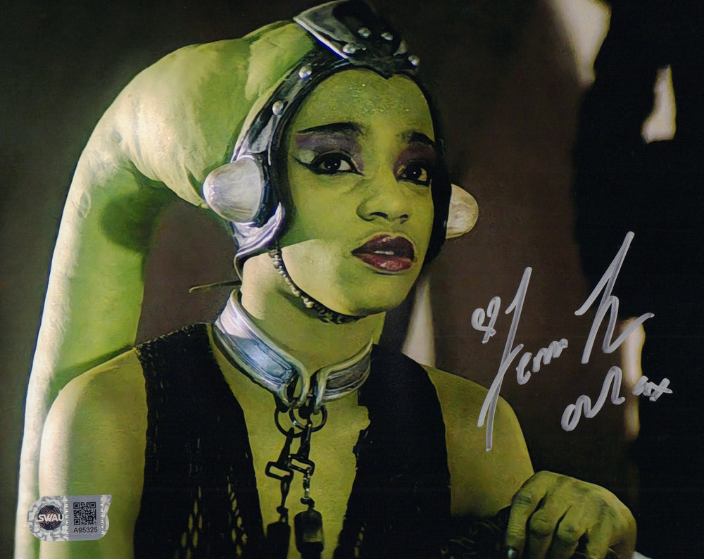 Femi Taylor as Oola in Star Wars: Return of the Jedi (SWAU) Signed 8x10 Photo with Character Name