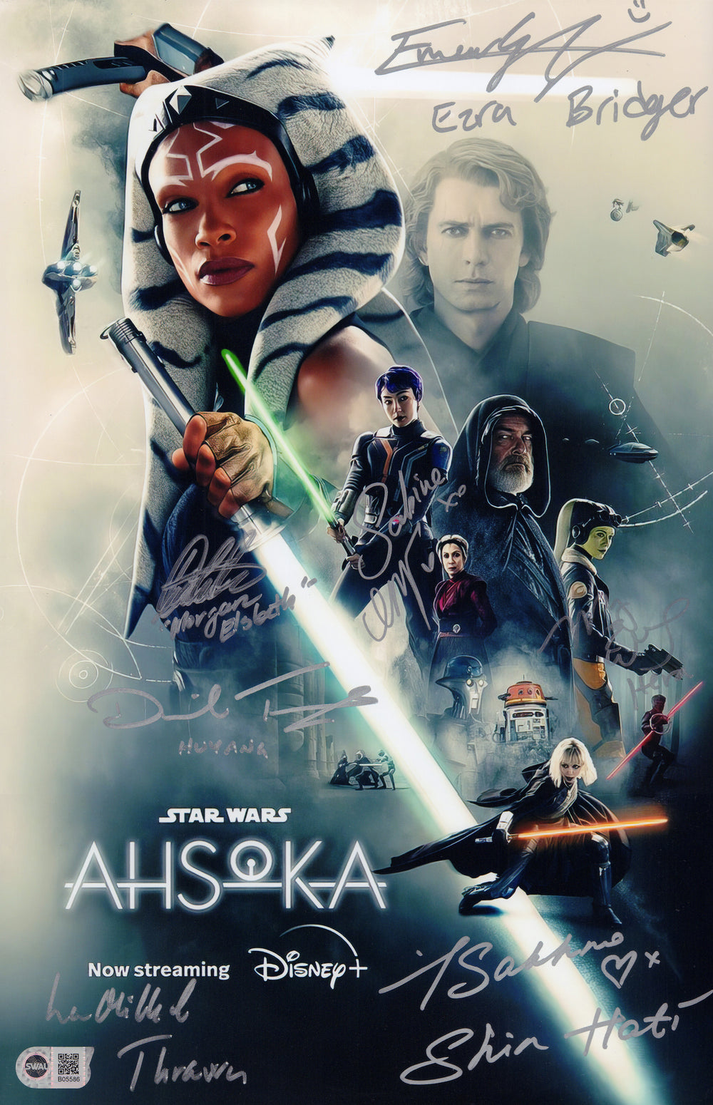 Star Wars: Ahsoka (SWAU) 11x17 Mini Poster Cast Signed by Natasha