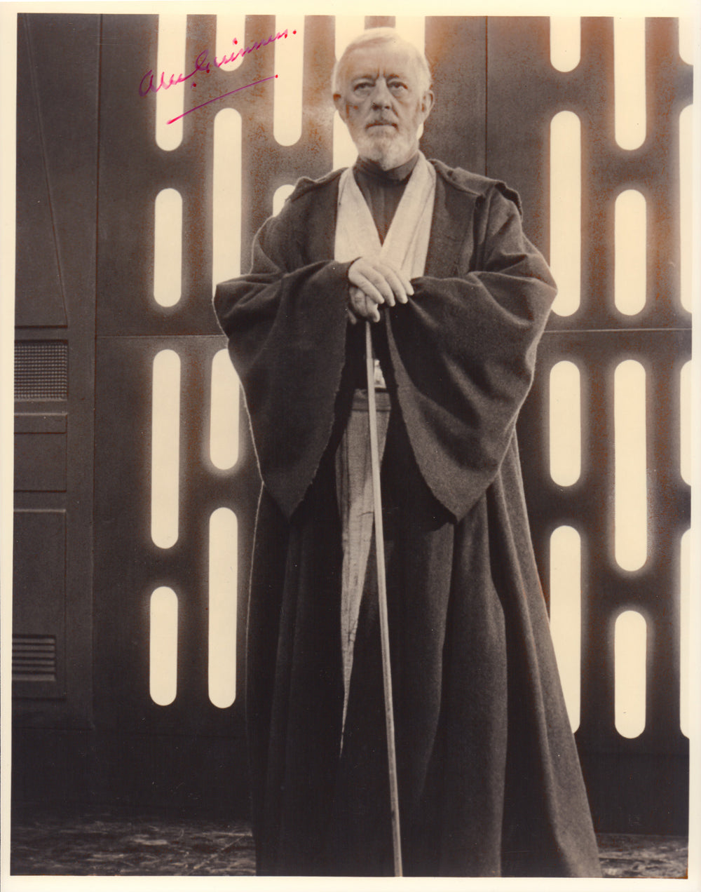 Alec Guinness as Obi-Wan Kenobi in Star Wars: A New Hope Signed 8x10 Photo