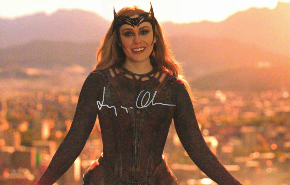 Elizabeth Olsen as Wanda Maximoff Levitating in Doctor Strange in the Multiverse of Madness Signed 11x16.5 Photo