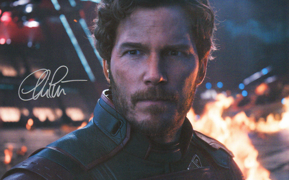 Chris Pratt as Star-Lord in Guardians of the Galaxy Vol. 3 Signed 11x16.5 Photo