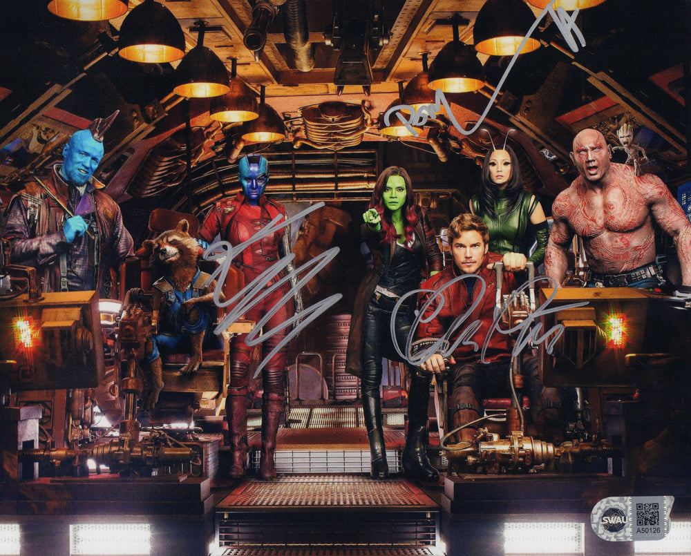 Guardians of the Galaxy Vol. 2 (SWAU) 8x10 Photo Signed by Chris Pratt, Pom Klementieff, & Karen Gillan