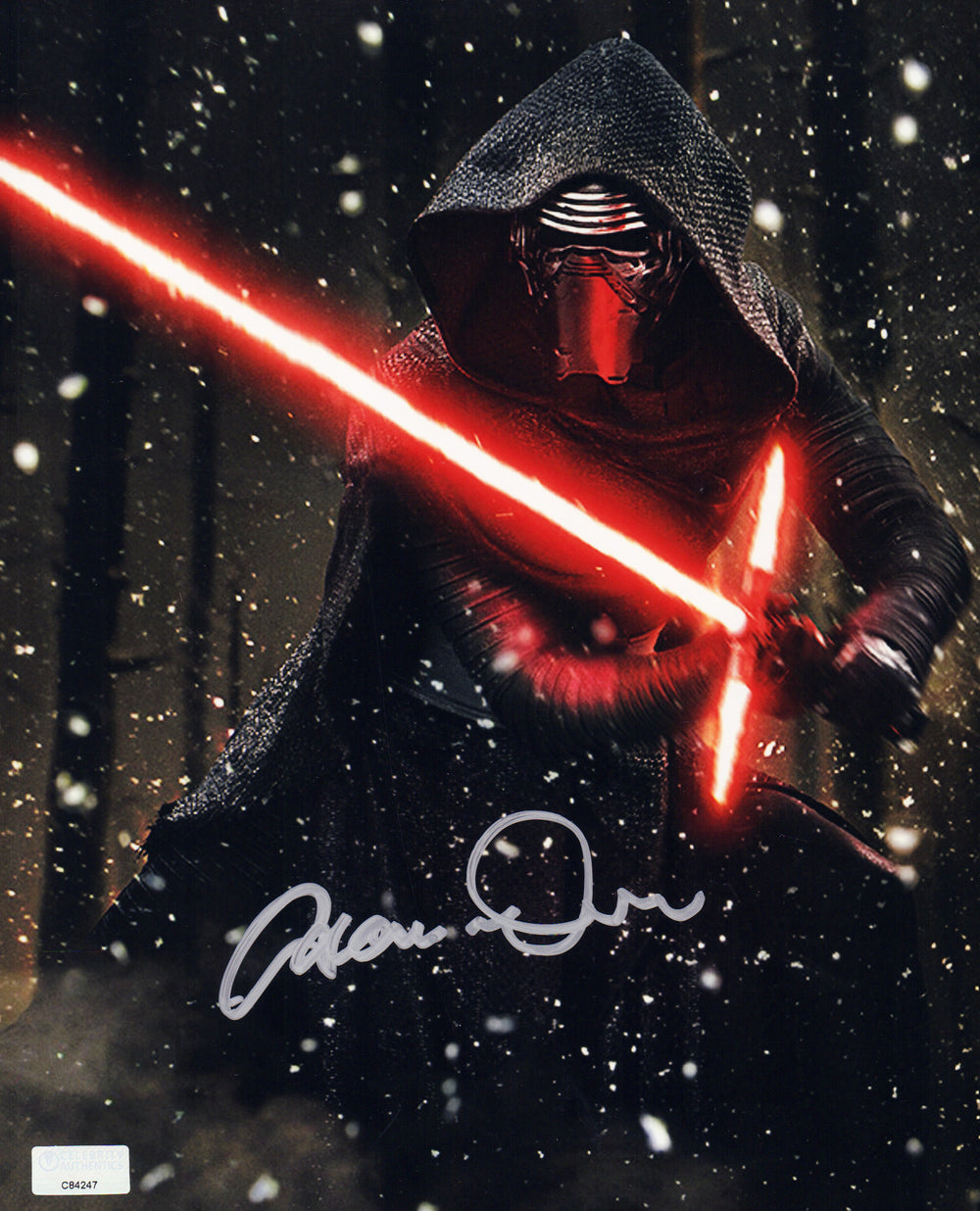 Adam Driver as Kylo Ren in Star Wars: The Force Awakens (Celebrity Authentics) Signed 8x10 Photo