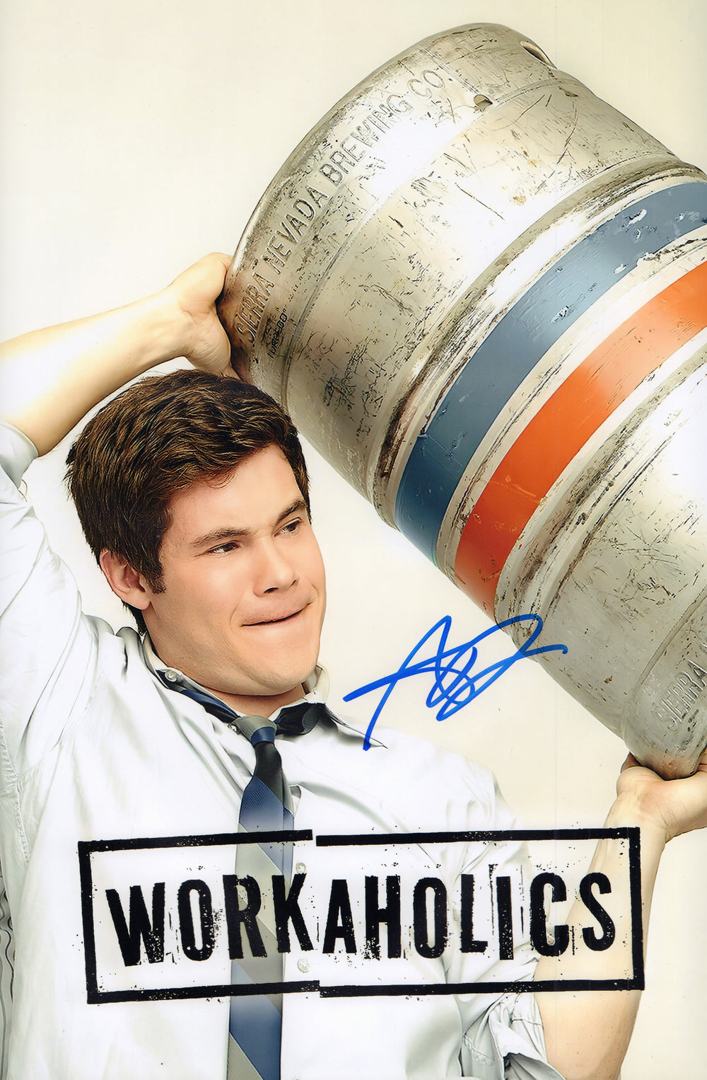 Adam DeVine as Adam DeMamp in Workaholics Signed 11x17 Mini Poster