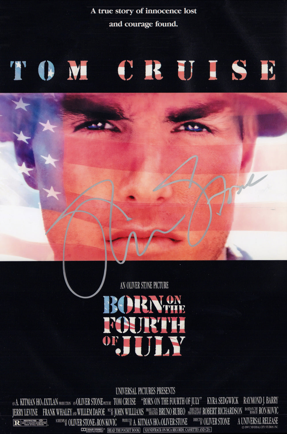 Born on the Fourth of July 11x17 Mini Poster Signed by Director: Oliver Stone