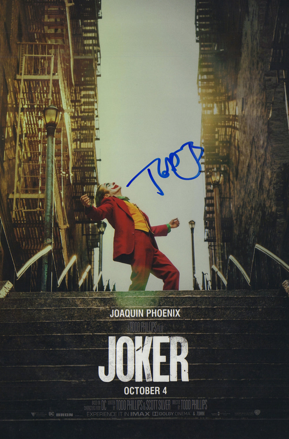Todd Phillips Director of Joker Signed 12x18 Mini Poster