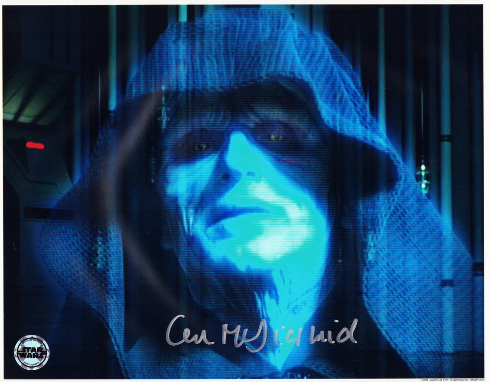 Ian McDiarmid as The Emperor in Star Wars: The Empire Strikes Back (Official Pix) Signed 11x14 Photo