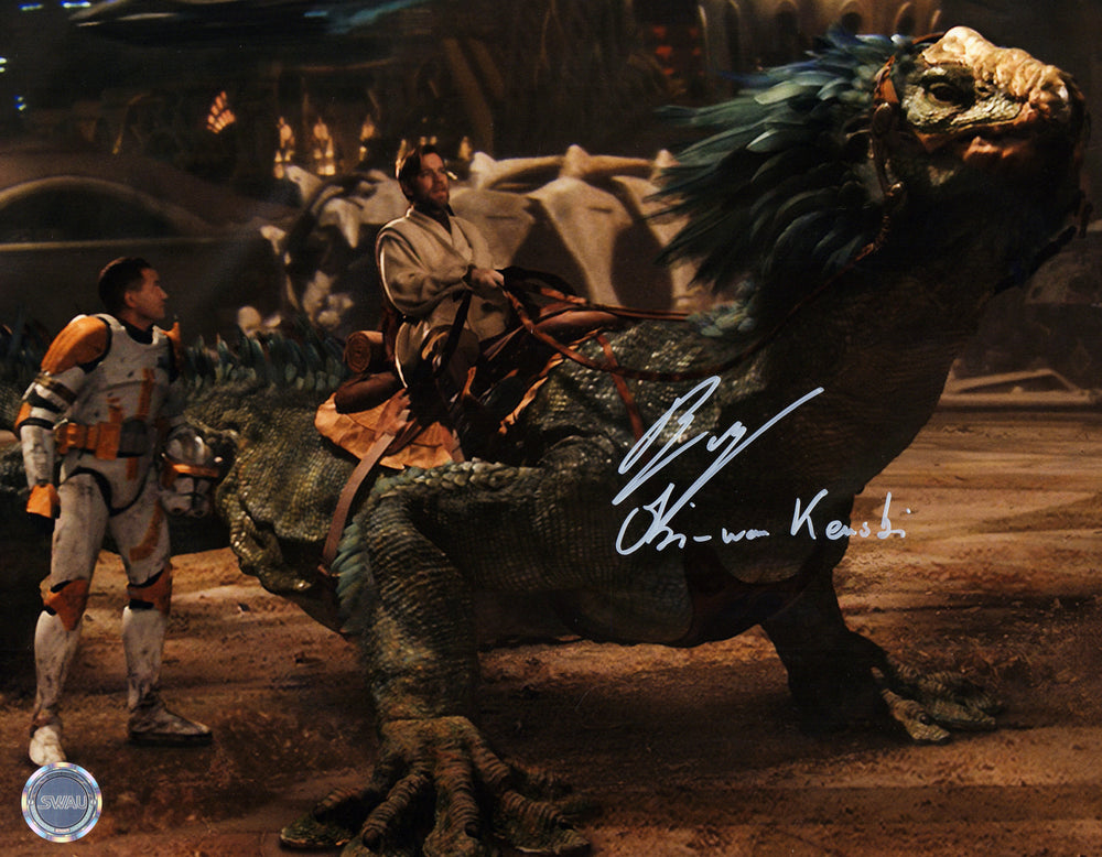 Ewan McGregor as Obi-Wan Kenobi in Star Wars Episode II: Attack of the Clones (SWAU) Signed 11x14 Photo with Character Name