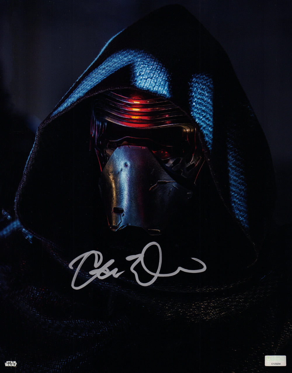 Adam Driver as Kylo Ren in Star Wars: The Force Awakens (Celebrity Authentics) Signed 11x14 Photo