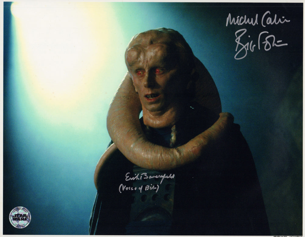 Erik Bauersfeld & Michael Carter as Bib Fortuna in Star Wars: Return of the Jedi (Official Pix) Signed 11x14 Photo with Character Name
