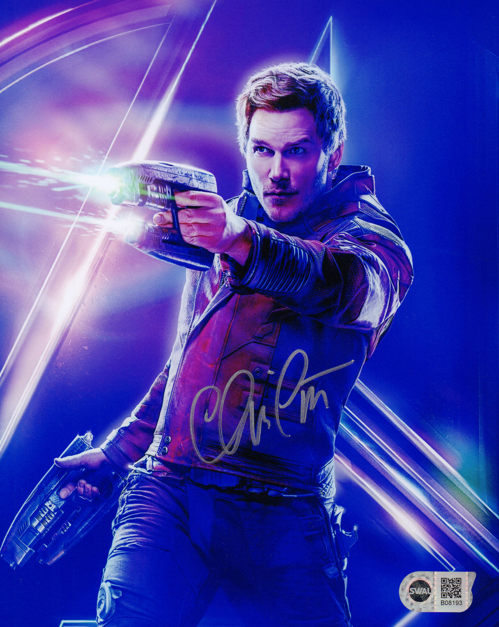 Chris Pratt as Star-Lord in Avengers: Infinity War (SWAU) Signed 8x10 Photo