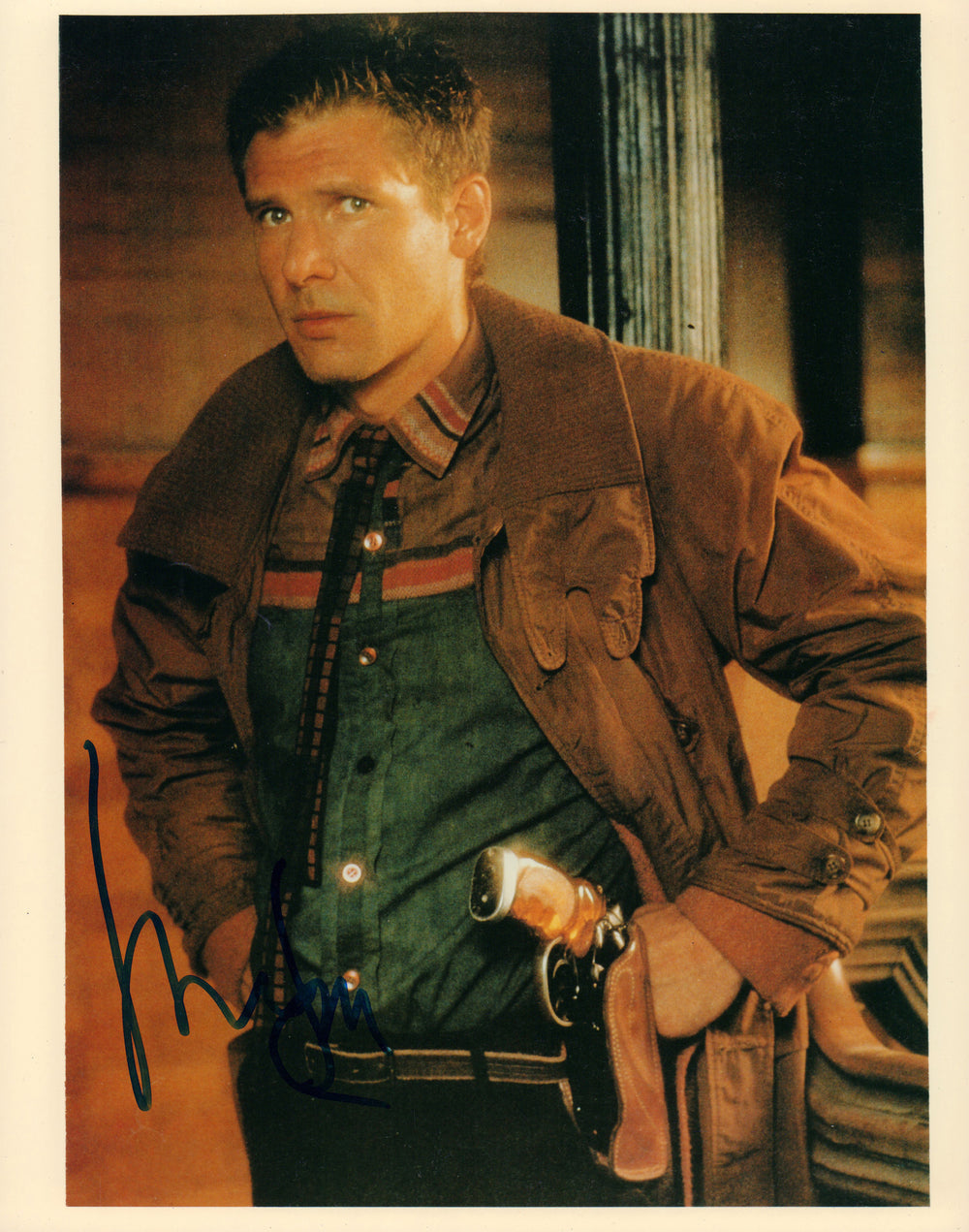 Harrison Ford as Rick Deckard in Blade Runner Signed 8x10 Photo