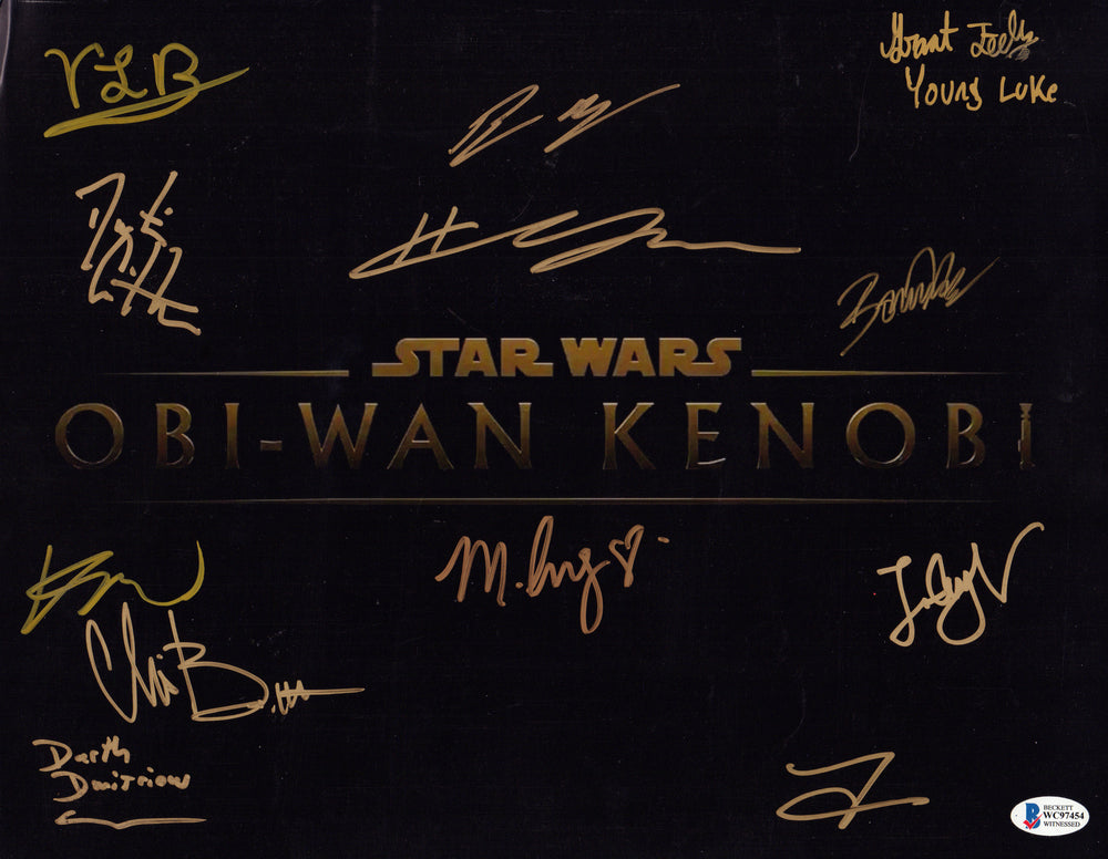 Star Wars: Obi-Wan Kenobi (Beckett) 11x14 Photo Cast Signed by Ewan McGregor, Hayden Christensen, Vivian Lyra Blair, Grant Feeley, Tom O’Connoll, Dmitrious Bistrevsky, Dustin Ceithhammer, Moses Ingram, & Others