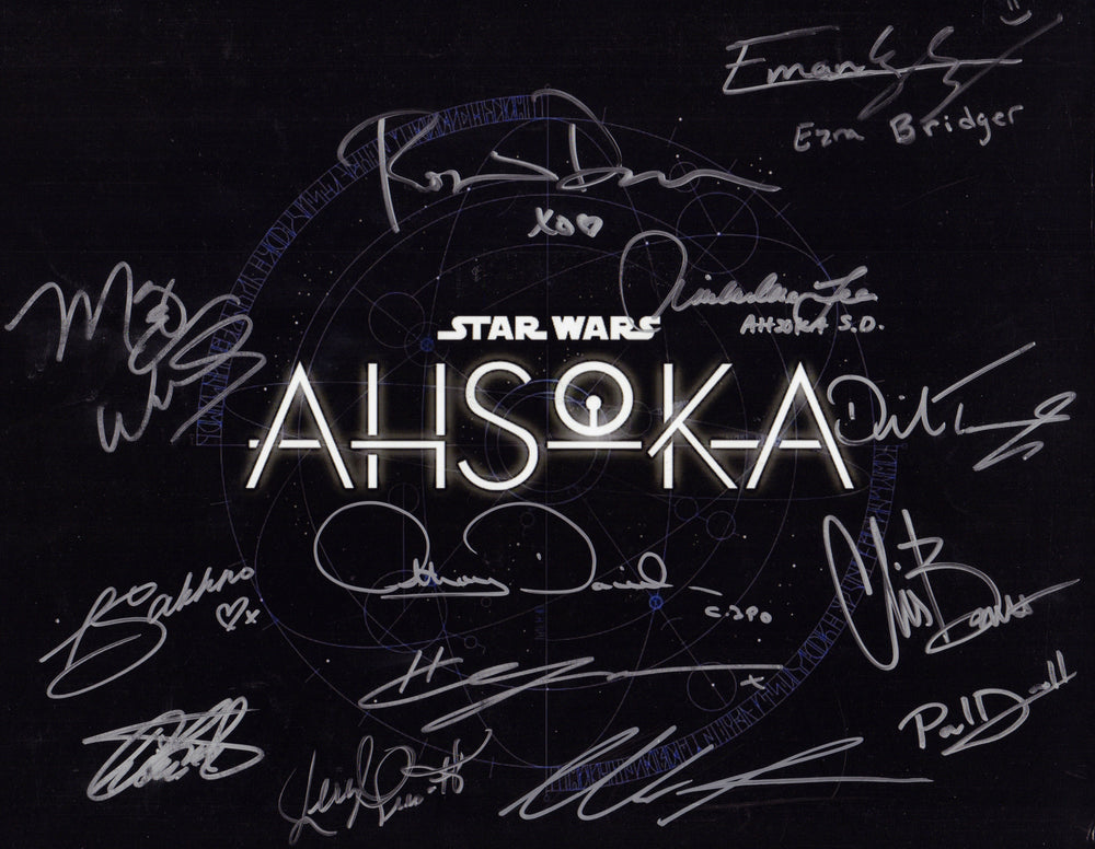 Star Wars: Ahsoka 11x14 Photo Cast Signed by Rosario Dawson, Hayden Christensen, Mary Elizabeth Winstead, Ivanna Sakhno, Diana Lee Inosanto, Anthony Daniels, Lauren Mary Kim, Michelle Lee, Eman Efsanti, & Others
