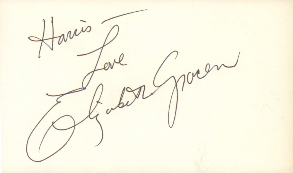 Elizabeth Gracen Miss America Winner & from Highlander: The Series Signed 5x3 Index Card
