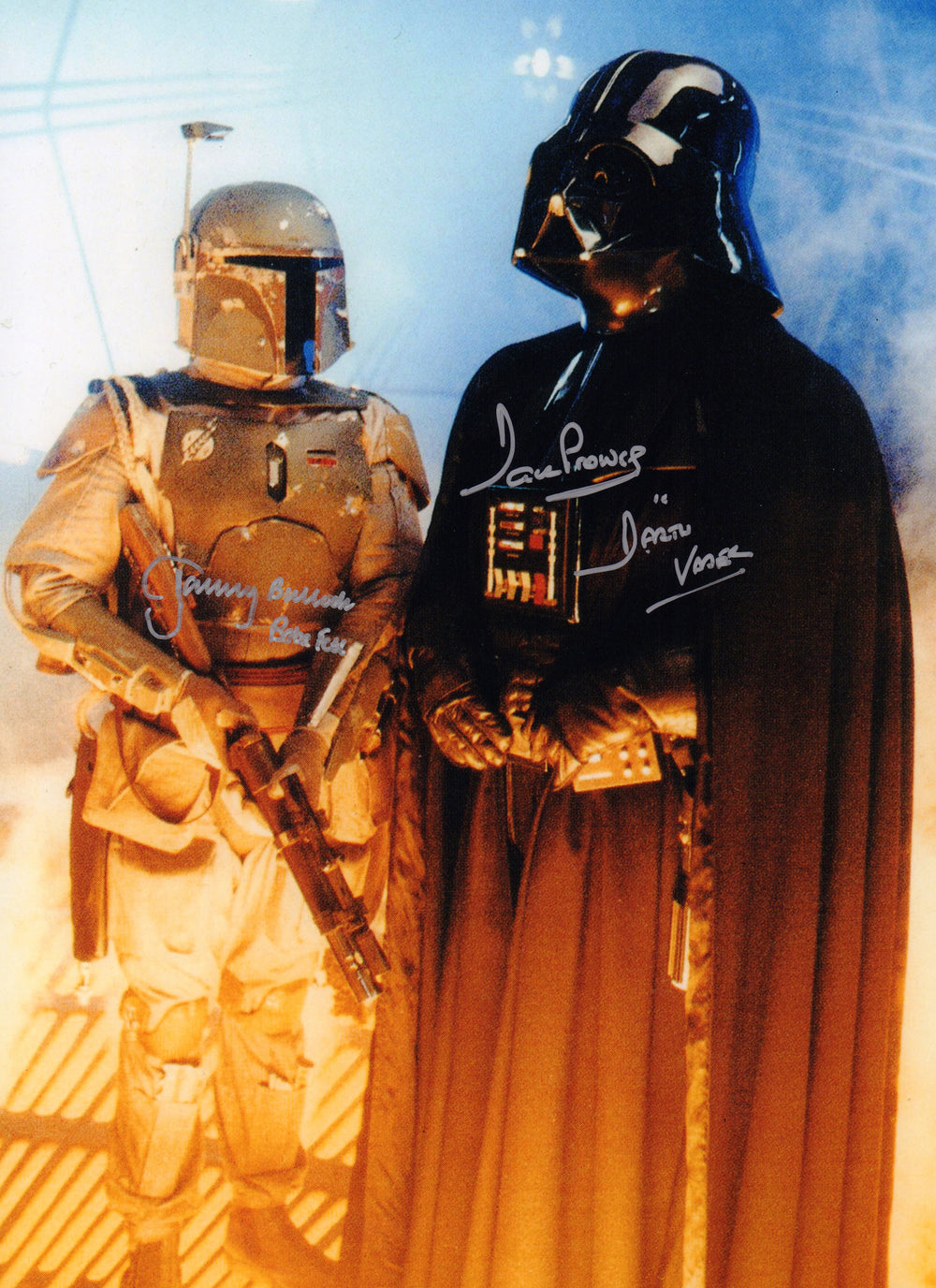 Dave Prowse Darth Vader & Jeremy Bulloch Boba Fett in Star Wars: The Empire Strikes Back Signed 11x14 Photo