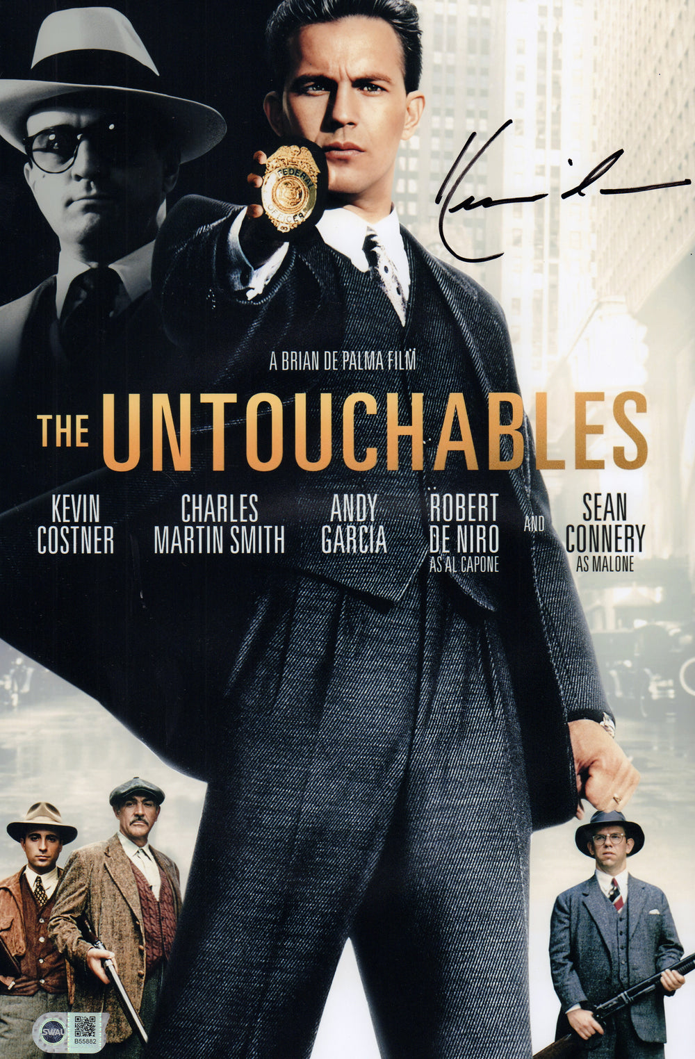 Kevin Costner as Eliot Ness in The Untouchables (SWAU) Signed 11x17 Mini Poster