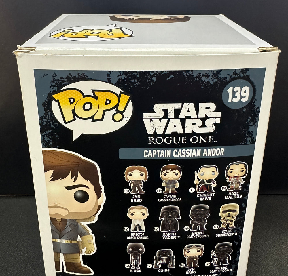 
                  
                    Diego Luna as Andor in Rogue One: A Star Wars Story Signed Funko POP! #139 with Character Name
                  
                