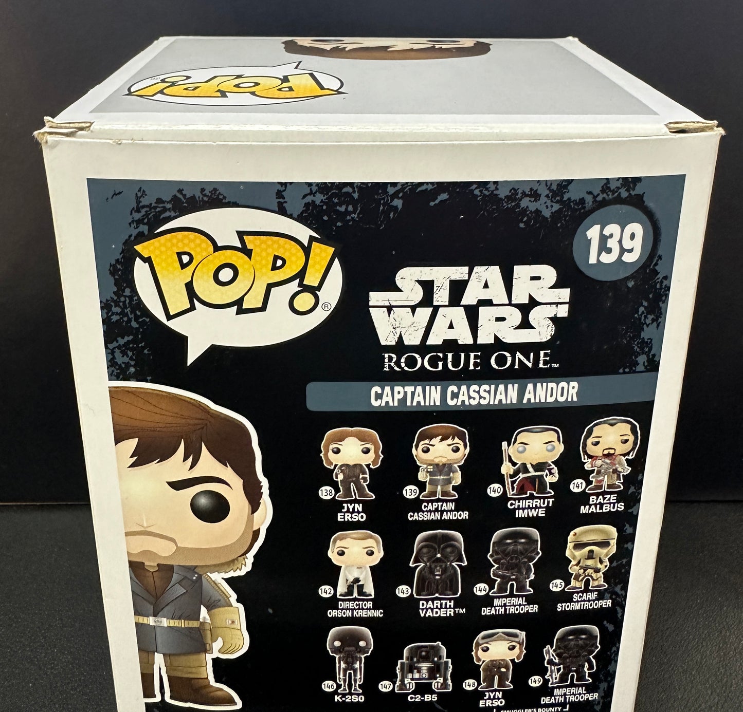 
                  
                    Diego Luna as Andor in Rogue One: A Star Wars Story Signed Funko POP! #139 with Character Name
                  
                