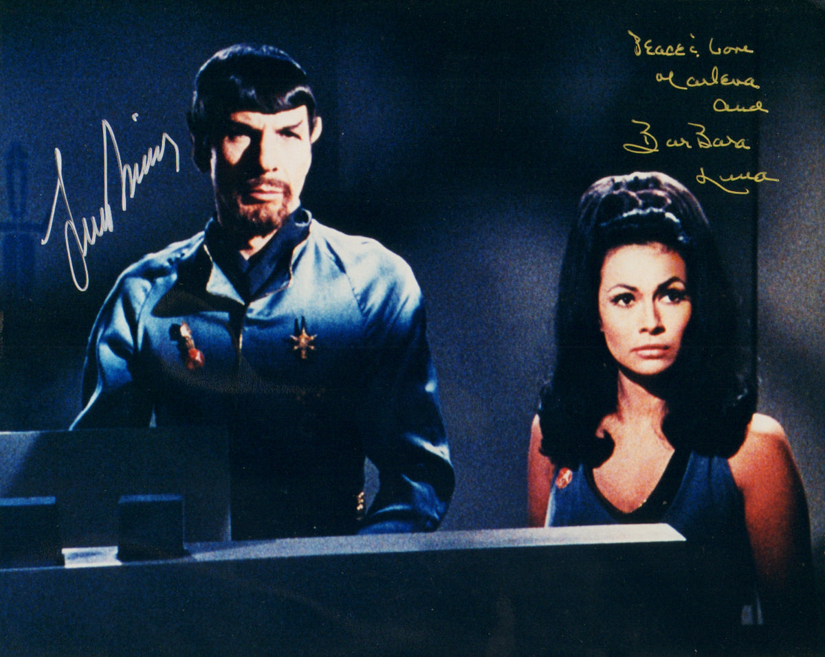 Leonard Nimoy as Spock and BarBara Luna as Lt. Marlena Moreau in Star ...