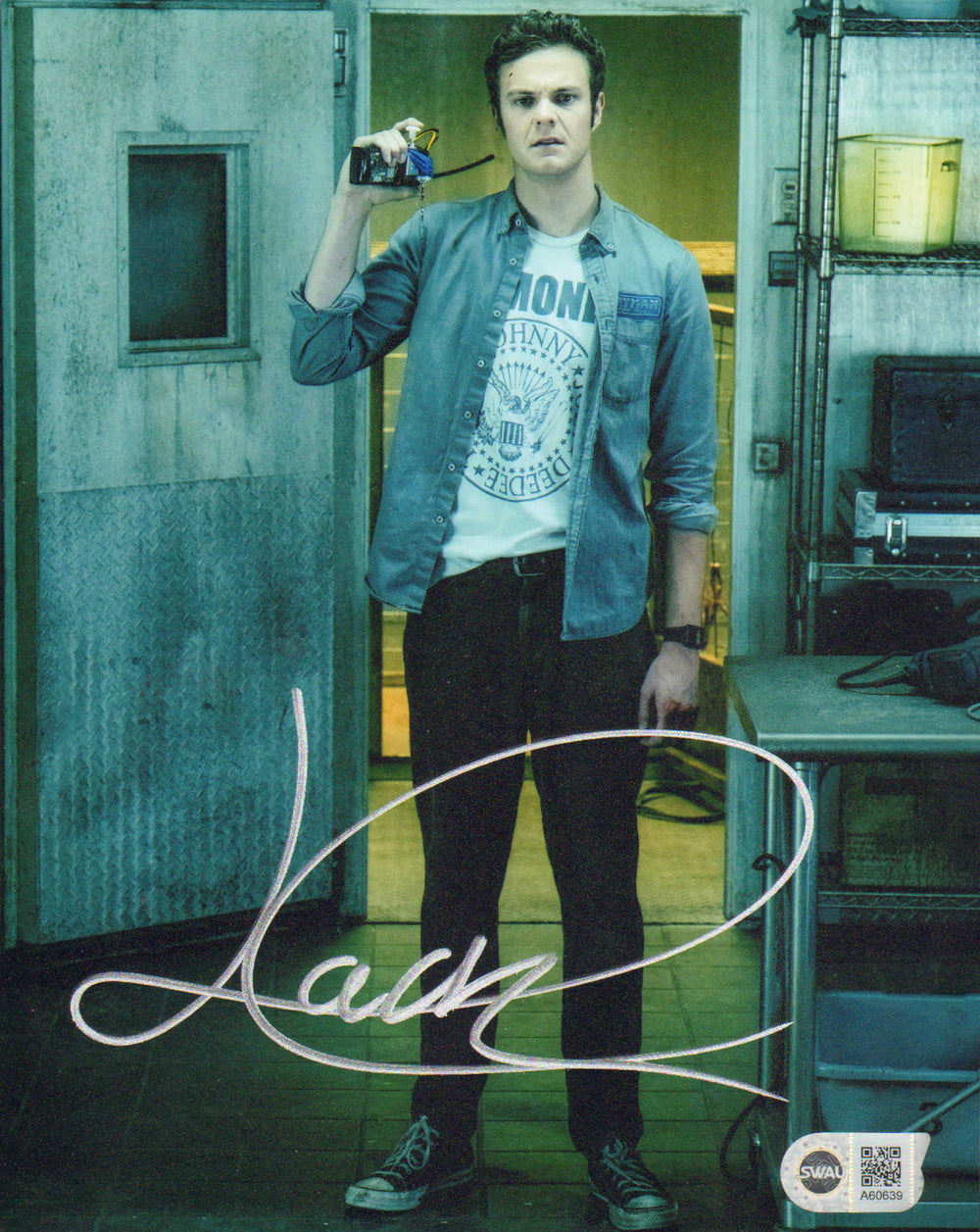 Jack Quaid as Hughie Campbell in The Boys (SWAU) Signed 8x10 Photo
