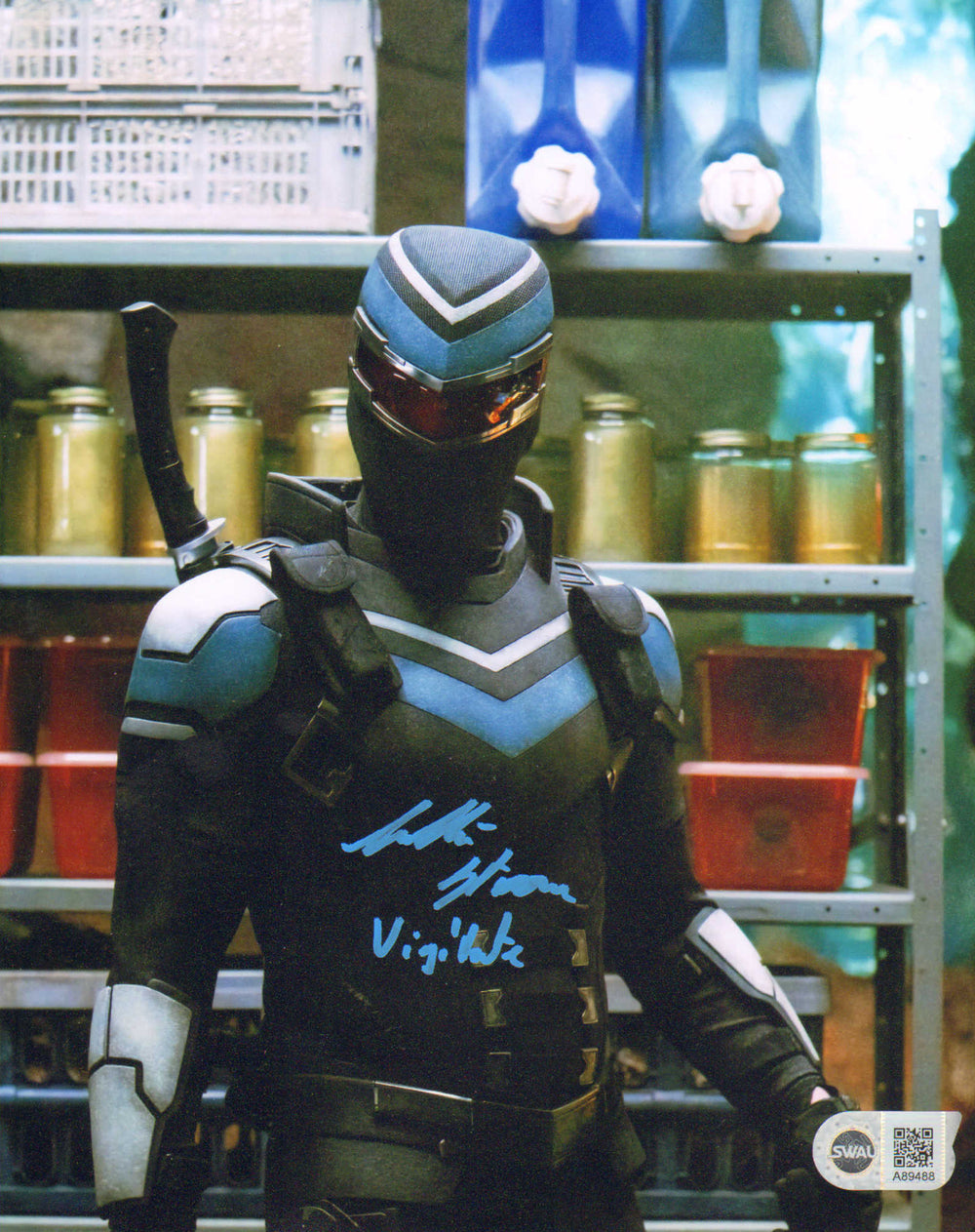 Freddie Stroma as Vigilante in Peacemaker (SWAU) Signed 8x10 Photo with Character Name