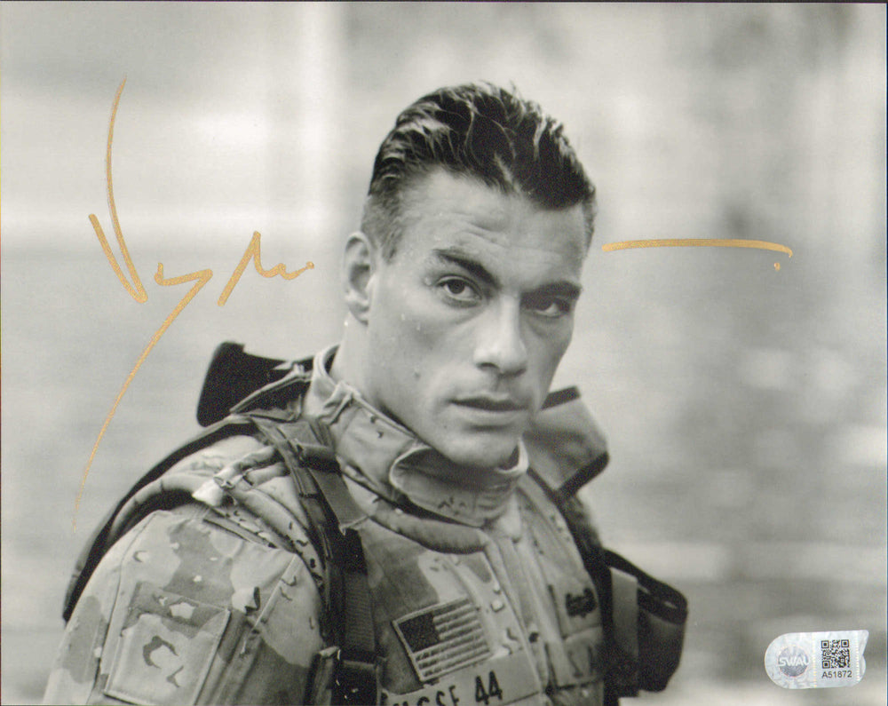 Jean Claude Van Damme as Private Luc Deveraux in Universal Soldier (SWAU) Signed 8x10 Photo