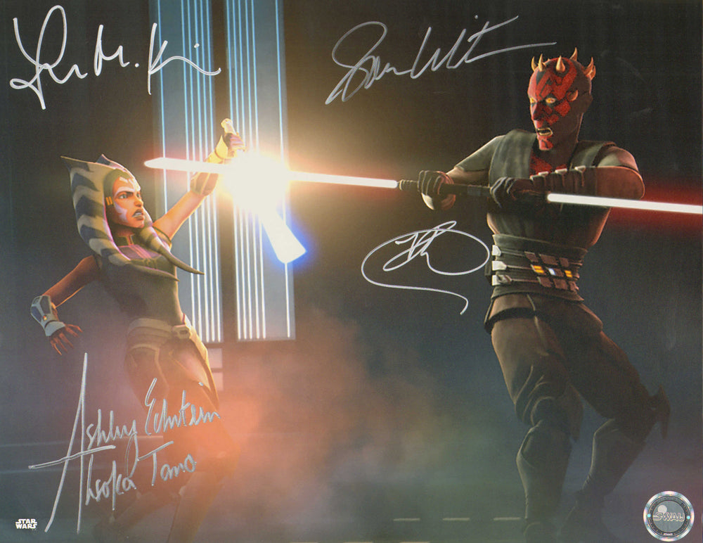 Star Wars: Rebels (SWAU) 11x14 Photo Signed By Ashley Eckstein, Sam Witwer, Lauren Mary Kim, and Ray Park