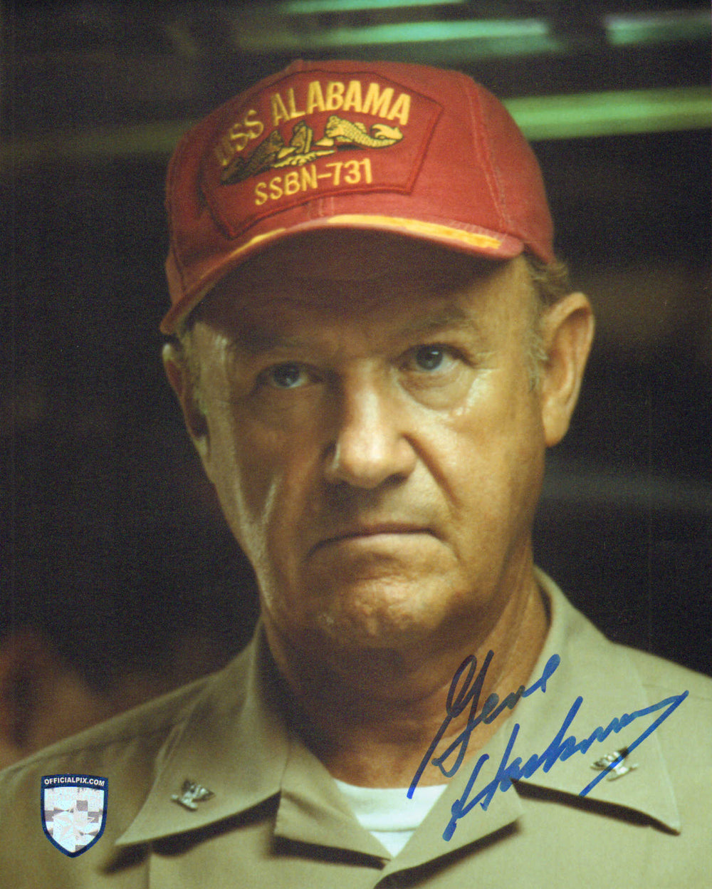 Gene Hackman as Captain Frank Ramsey in Crimson Tide (Official Pix) Signed 8x10 Photo