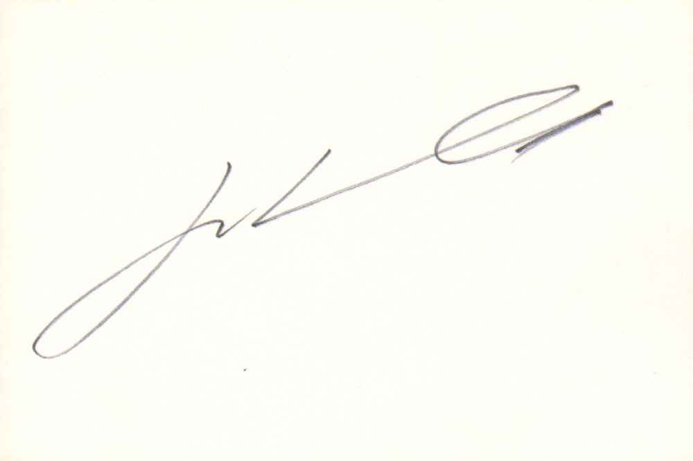 John Travolta from Pulp Fiction, Grease, Face/Off, & Saturday Night Fever (SWAU Authenticated) Signed 6x4 Index Card