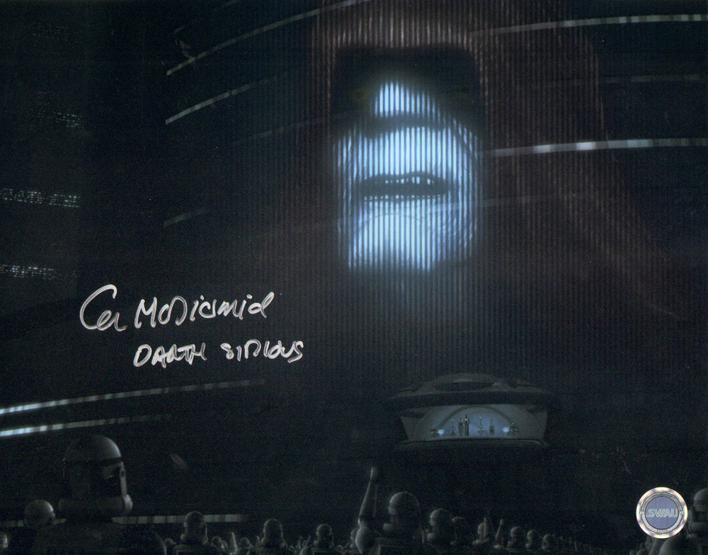 Ian McDiarmid as Darth Sidious in Star Wars: The Clone Wars (SWAU) Signed 11x14 Photo