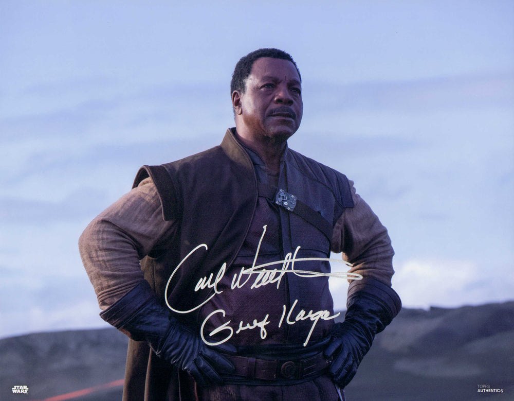 Carl Weathers as Greef Karga in Star Wars: The Mandalorian (Beckett Witnessed) Signed 11x14 Photo with Character Name