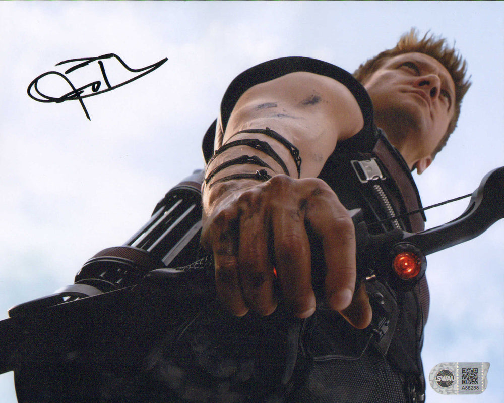 Jeremy Renner as Hawkeye in The Avengers (SWAU) Signed 8x10 Photo