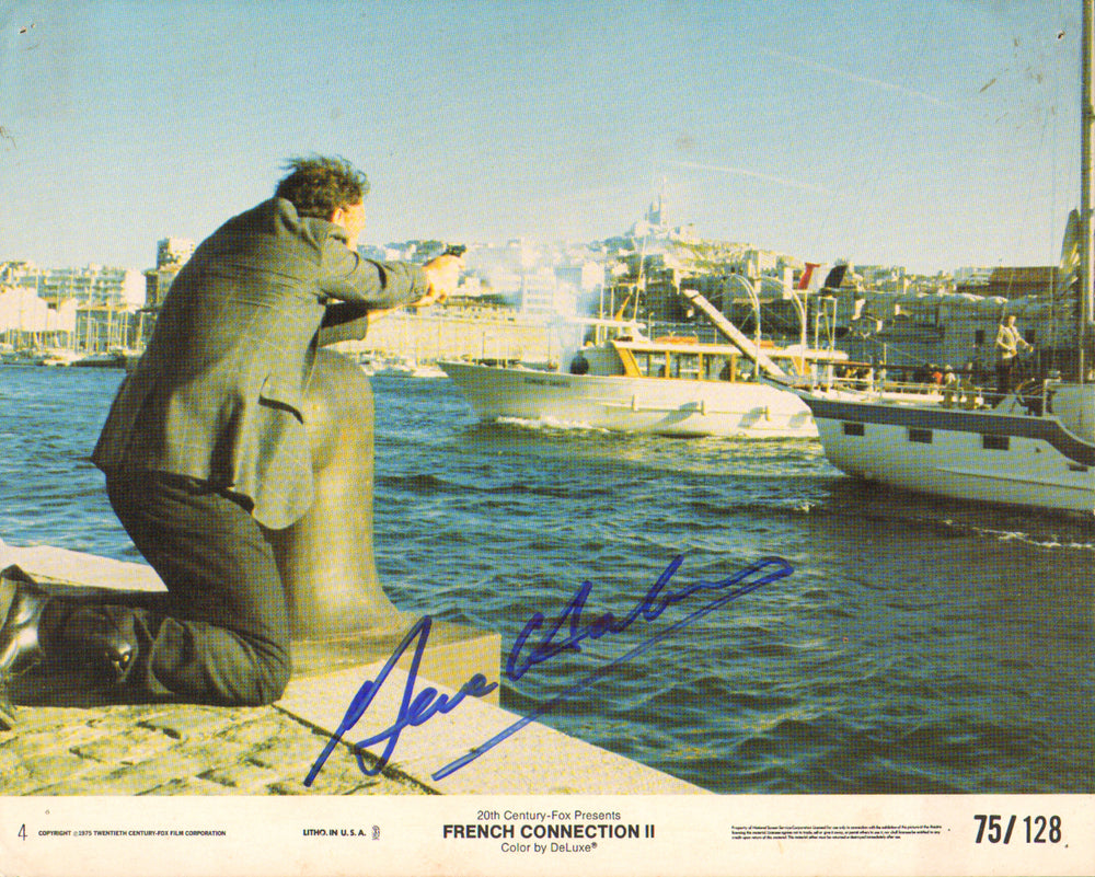 Gene Hackman as Detective Jimmy 'Popeye' Doyle in French Connection II Signed 8x10 Press Photo