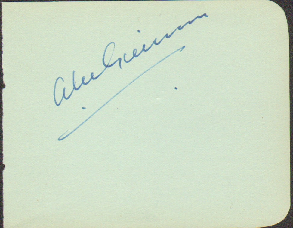 Alec Guinness Obi-Wan Kenobi in Star Wars: A New Hope Signed 3.75x4.75 Index Card