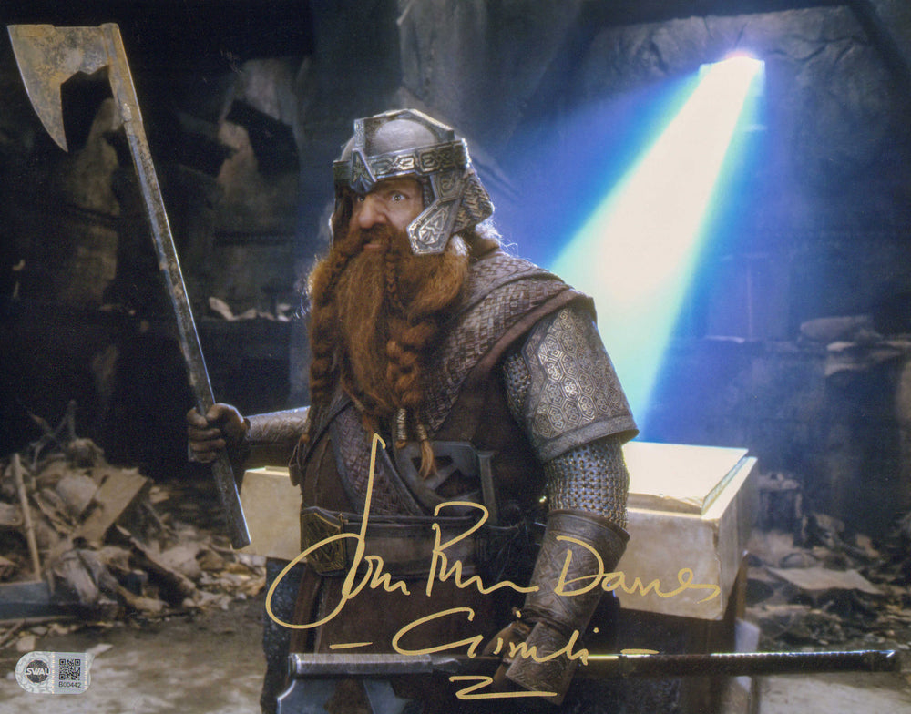 John Rhys-Davies as Gimli in The Lord of the Rings: The Fellowship of the Ring (SWAU) Signed 8x10 Photo with Character Name