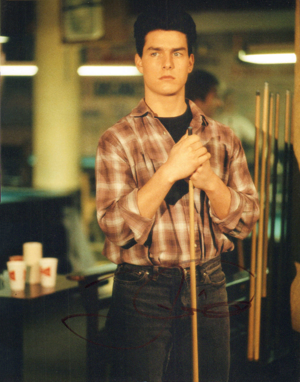 Tom Cruise as Vincent Lauria in The Color of Money Signed 11x14 Photo