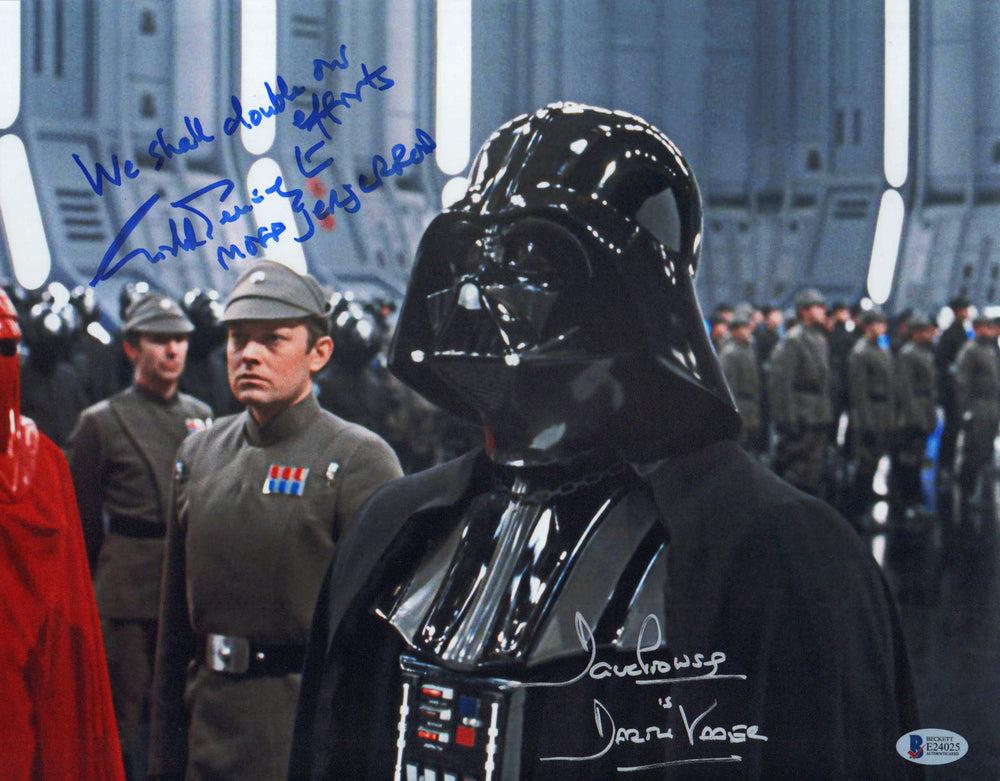 Michael Pennington as Moff Jerjerrod & Dave Prowse as Darth Vader in Star Wars: Return of the Jedi Signed 11x14 Photo