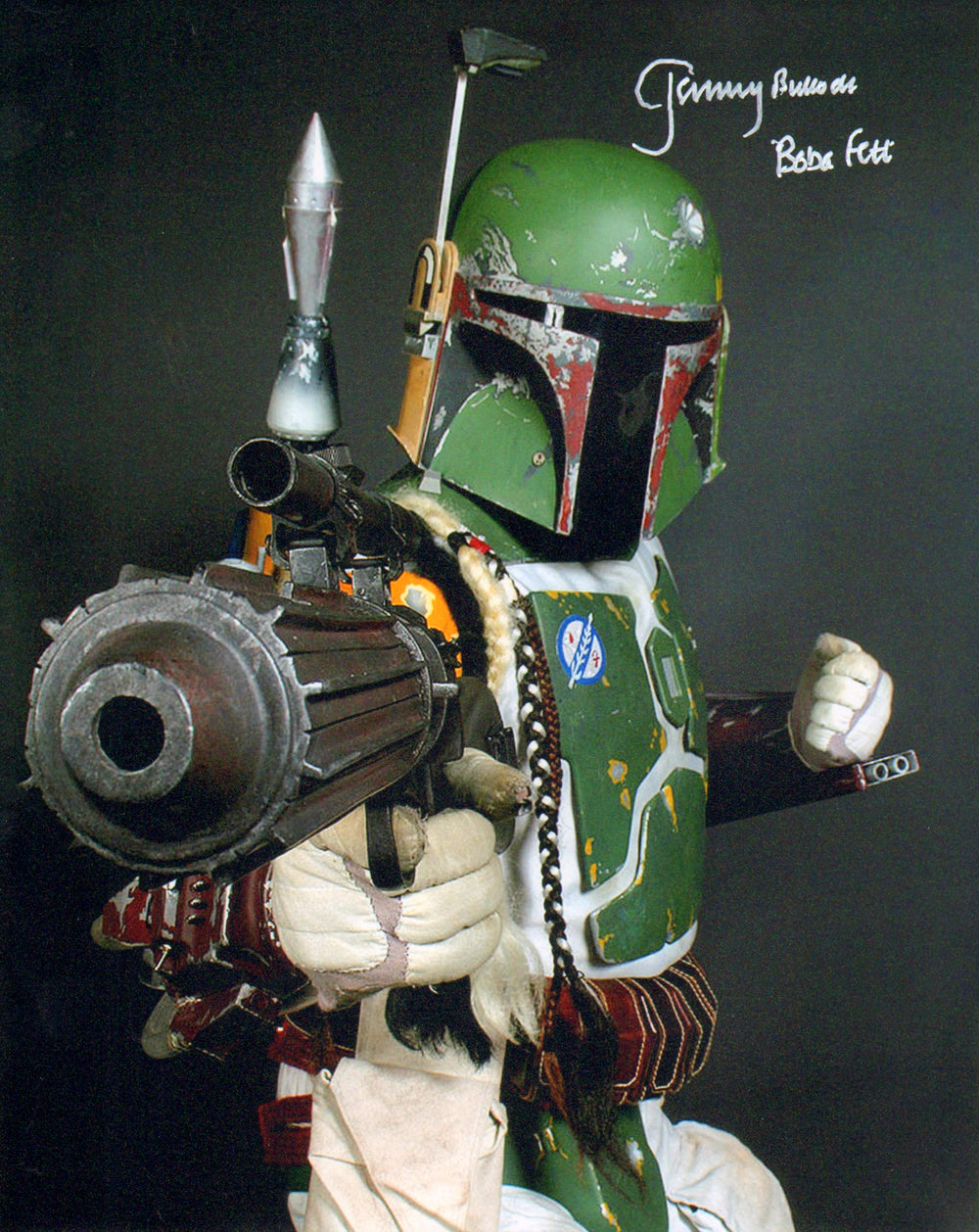 Jeremy Bulloch as Boba Fett in Star Wars: The Empire Strikes Back (Beckett) Signed 8x10 Photo with Character Name