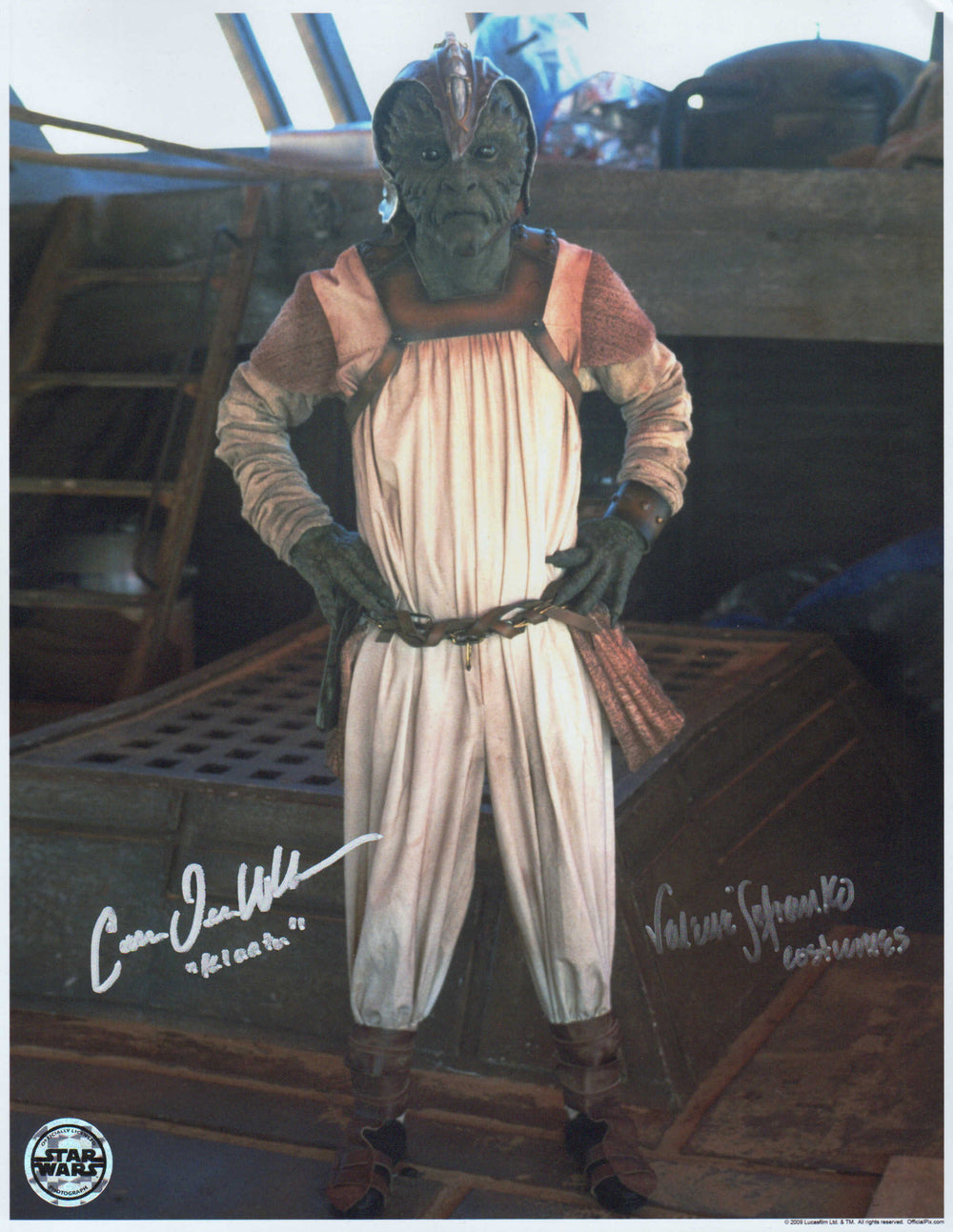 Corey Dee Williams & Valerie Sofranko as Klaatu in Star Wars: Return of the Jedi (Official Pix) Signed 11x14 Photo