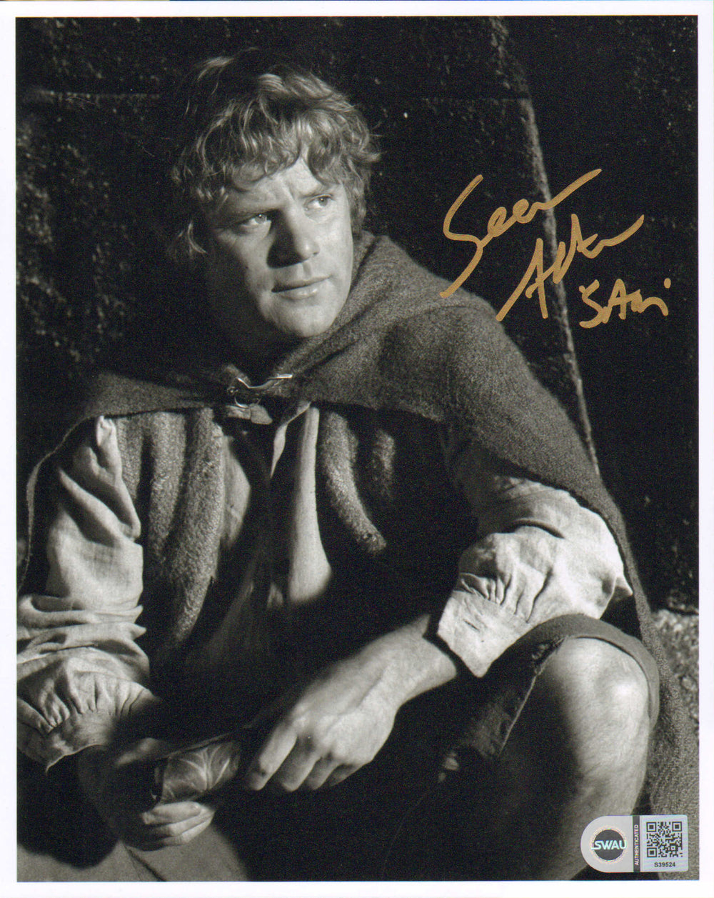 Sean Astin as Samwise Gamgee in The Lord of the Rings: The Return of the King (SWAU) Signed 8x10 Photo with Character Name