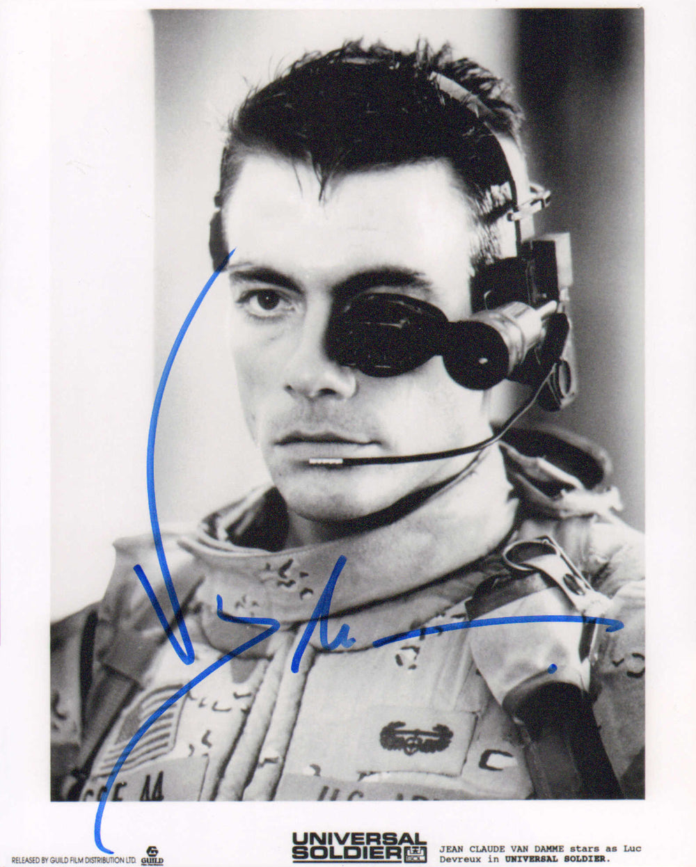 Jean Claude Van Damme as Private Luc Deveraux in Universal Soldier (SWAU) Signed 8x10 Photo