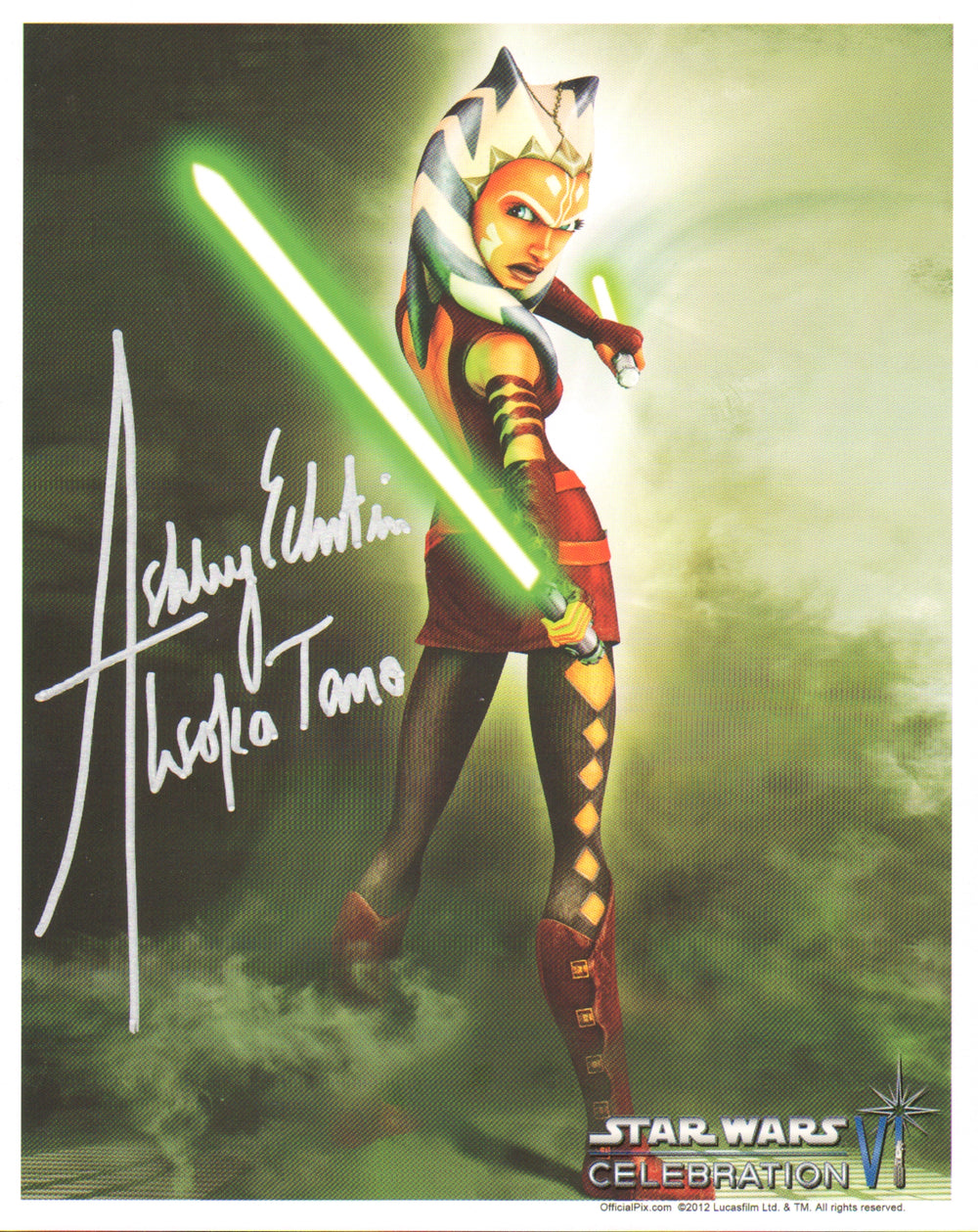 Ashley Eckstein as Ahsoka Tano in Star Wars: The Clone Wars (Official Pix Celebration) Signed 8x10 Photo
