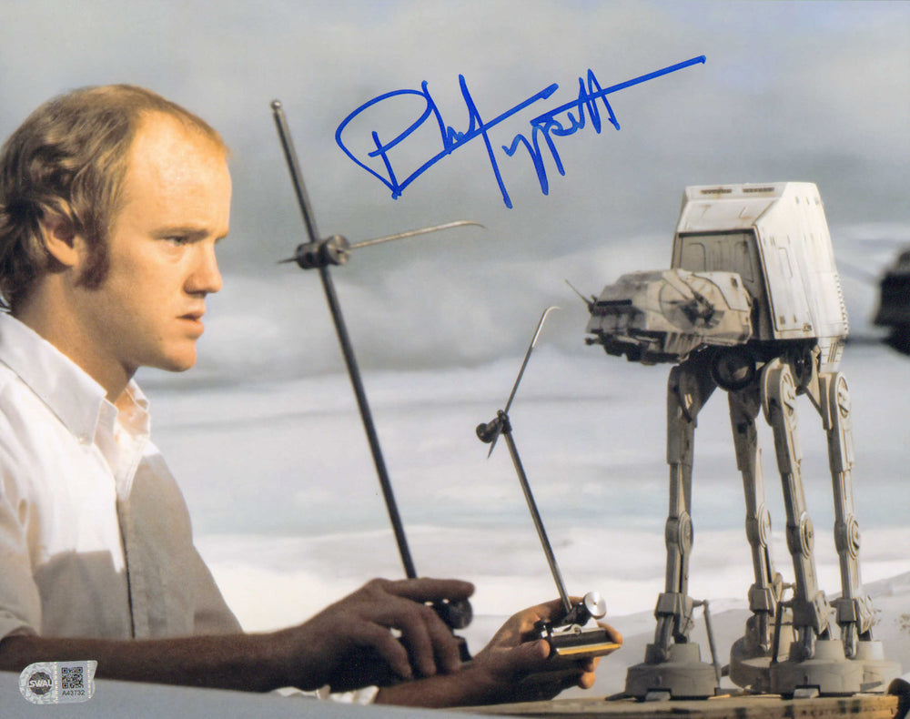 Phil Tippett ILM Visual Effects Artist with AT-AT Model Behind the Scenes of Star Wars: The Empire Strikes Back (SWAU) Signed 11x14 Photo