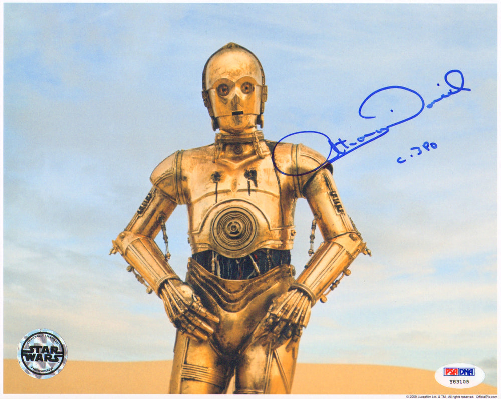 Anthony Daniels as C-3PO in Star Wars: A New Hope (PSA) Signed 8x10 Photo