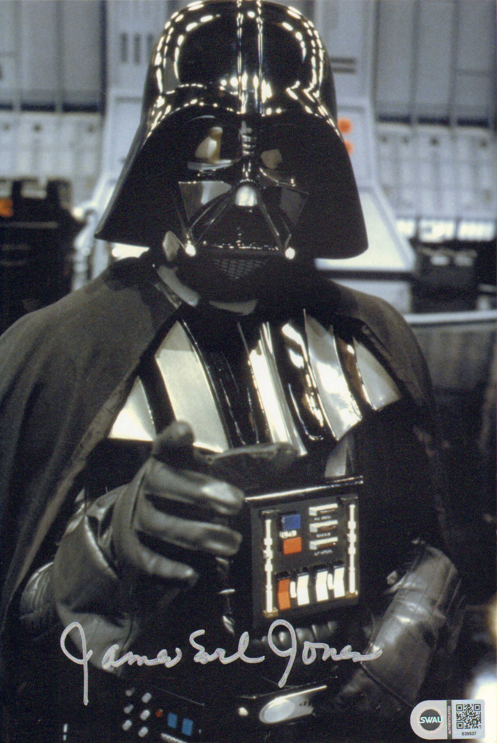 James Earl Jones as Darth Vader in Star Wars: Return of the Jedi (SWAU) Signed 8.25x11.5 Photo