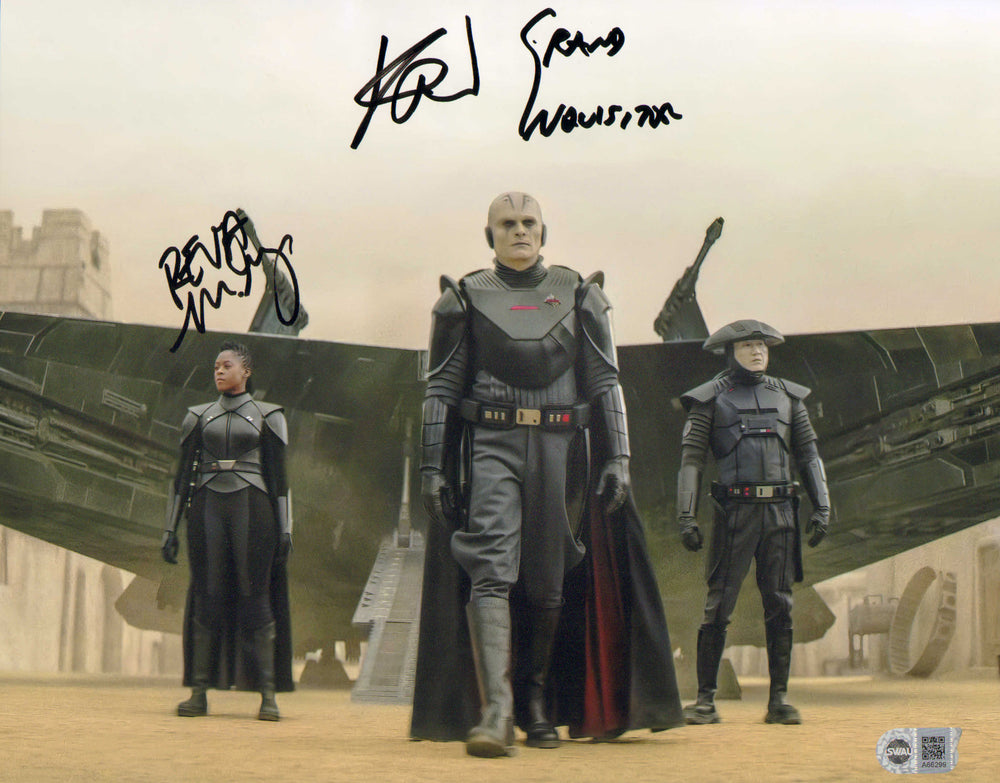 Moses Ingram as Reva & Rupert Friend as the Grand Inquisitor in Star Wars: Obi-Wan Kenobi (SWAU) Signed 11x14 Photo