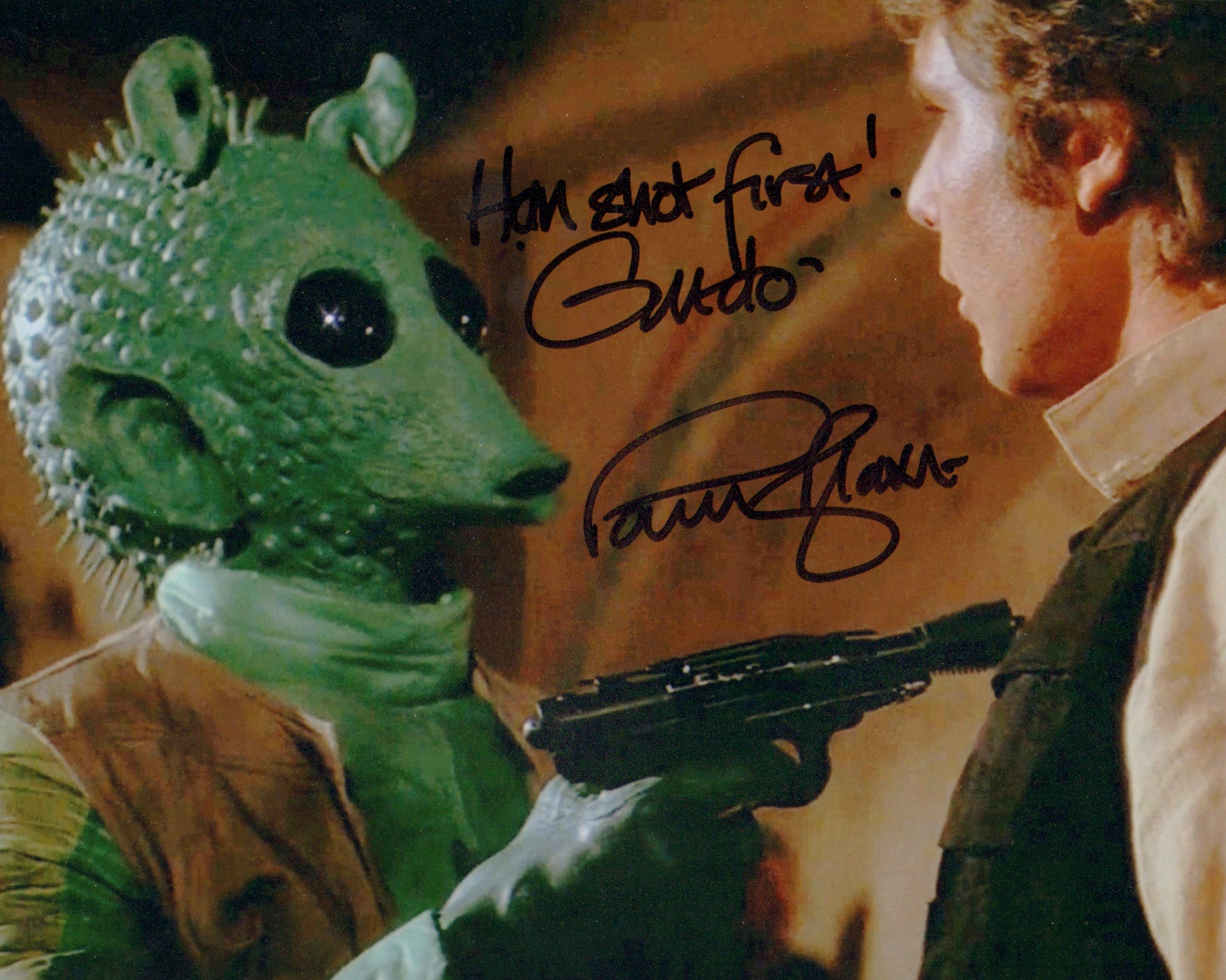 Sign Star Wars Figure Greedo Paul Blake /10 | eBay