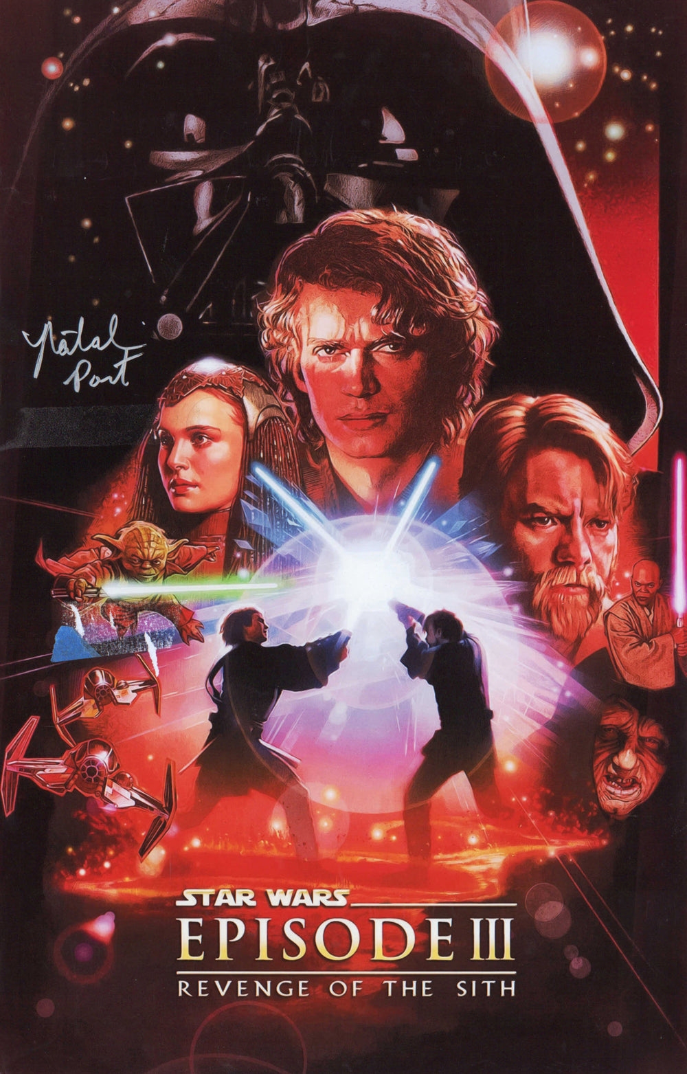 Natalie Portman as Padme Amidala in Star Wars Episode III: Revenge of the Sith (Beckett Witnessed) Signed 11x17 Mini Poster