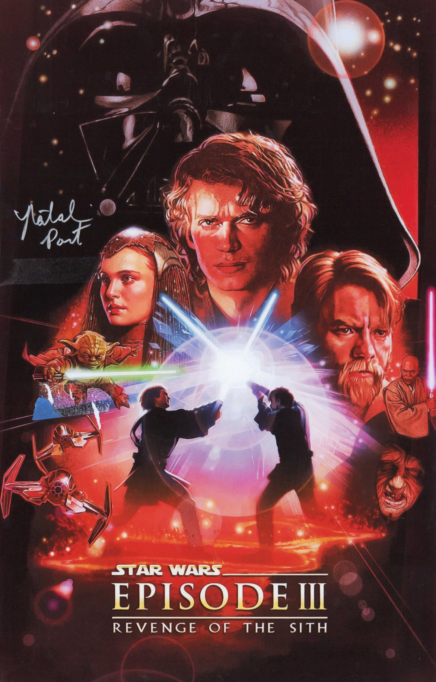 
                  
                    Natalie Portman as Padme Amidala in Star Wars Episode III: Revenge of the Sith (Beckett Witnessed) Signed 11x17 Mini Poster
                  
                